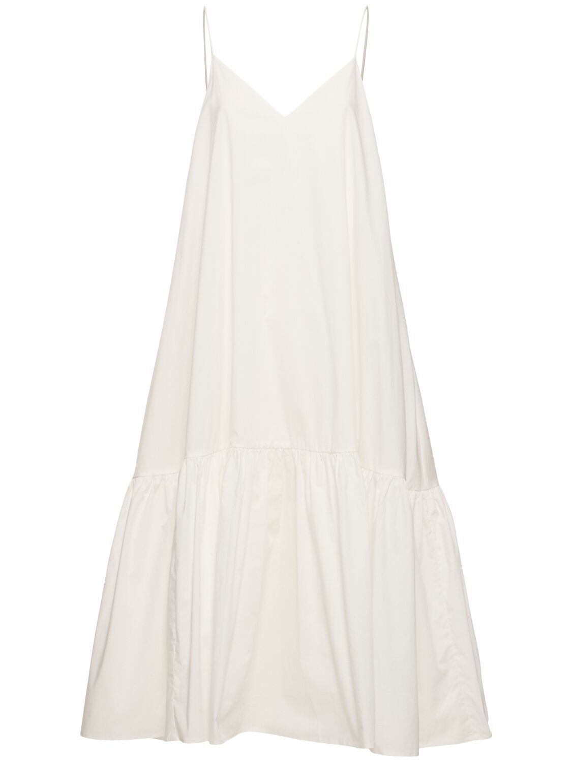 Anine Bing Averie Cotton Midi Dress In White