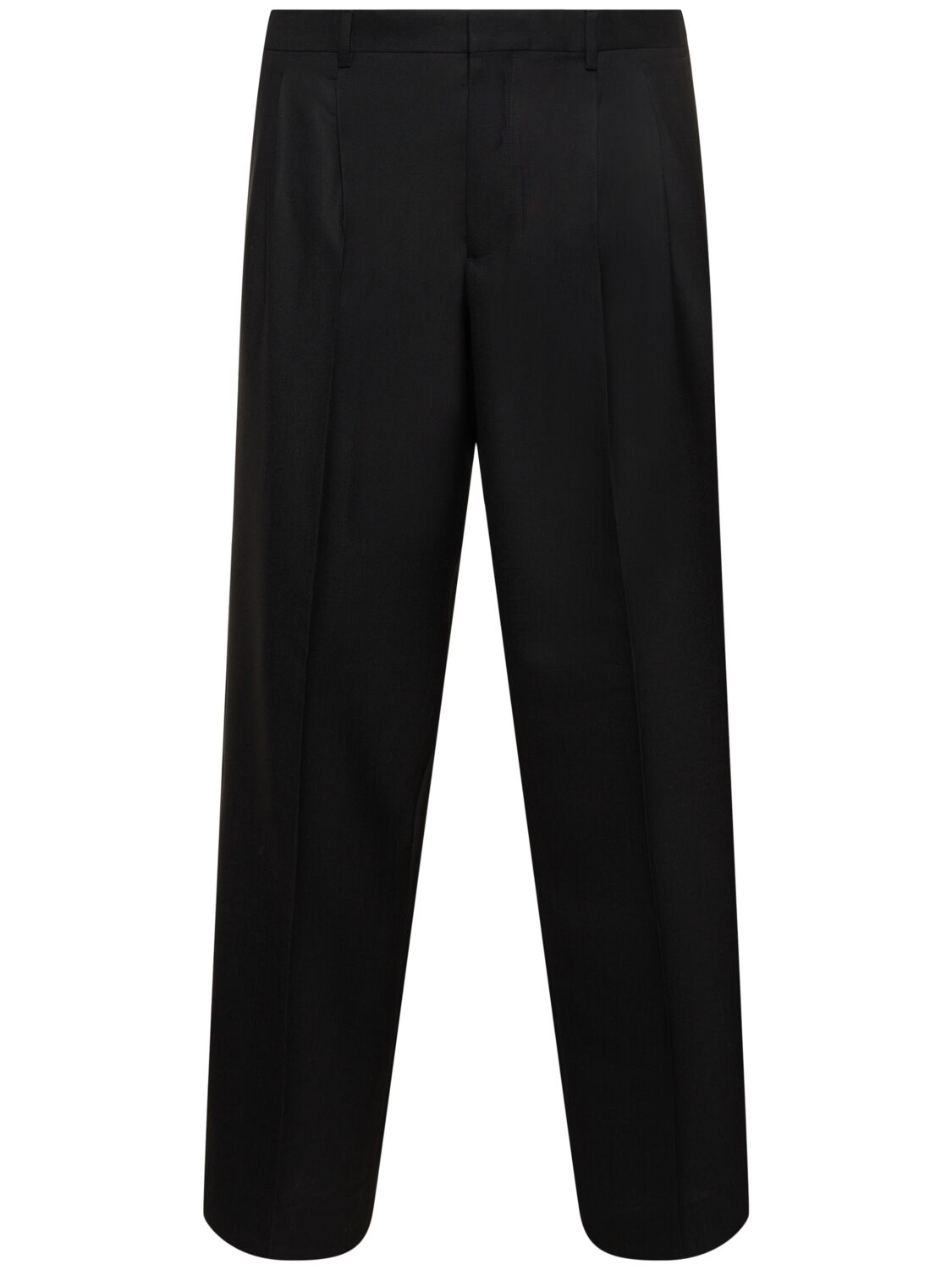 Image of Wide Pleated Wool Pants