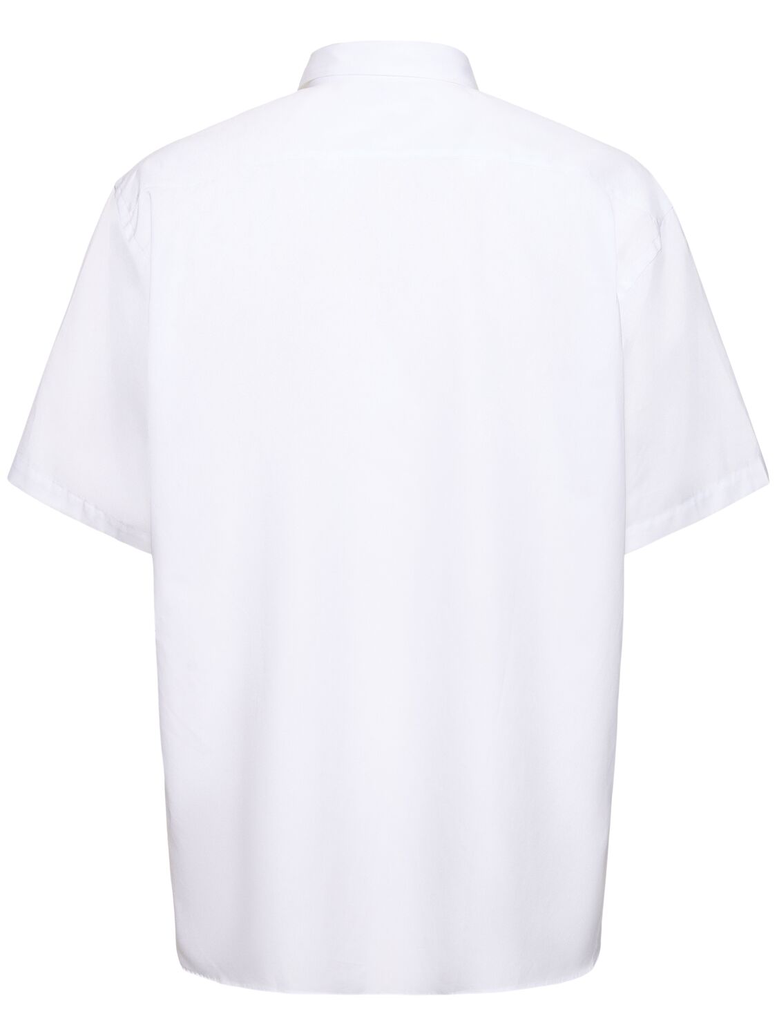 Shop Comme Des Garçons Homme Deux Logo Cotton Short Sleeve Shirt In White