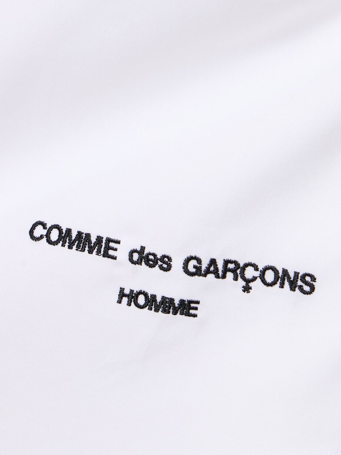 Shop Comme Des Garçons Homme Deux Logo Cotton Short Sleeve Shirt In White