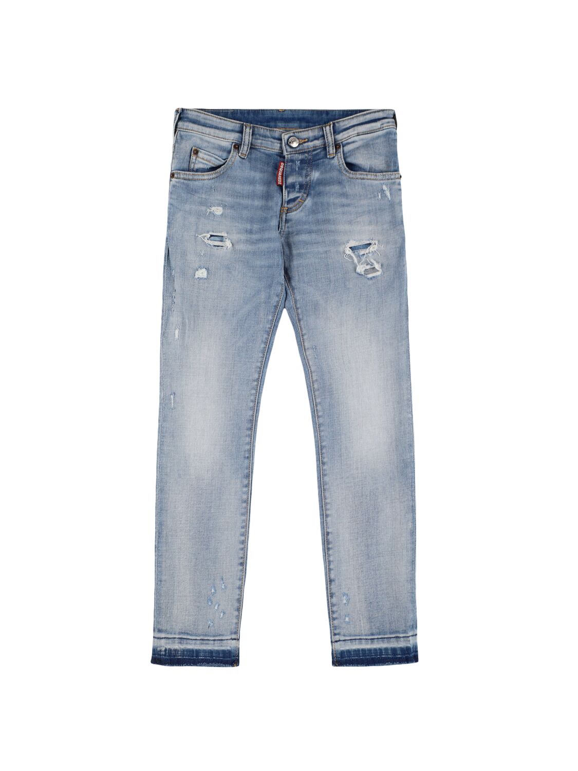 Dsquared2 Kids' Stretch Cotton Jeans In Denim