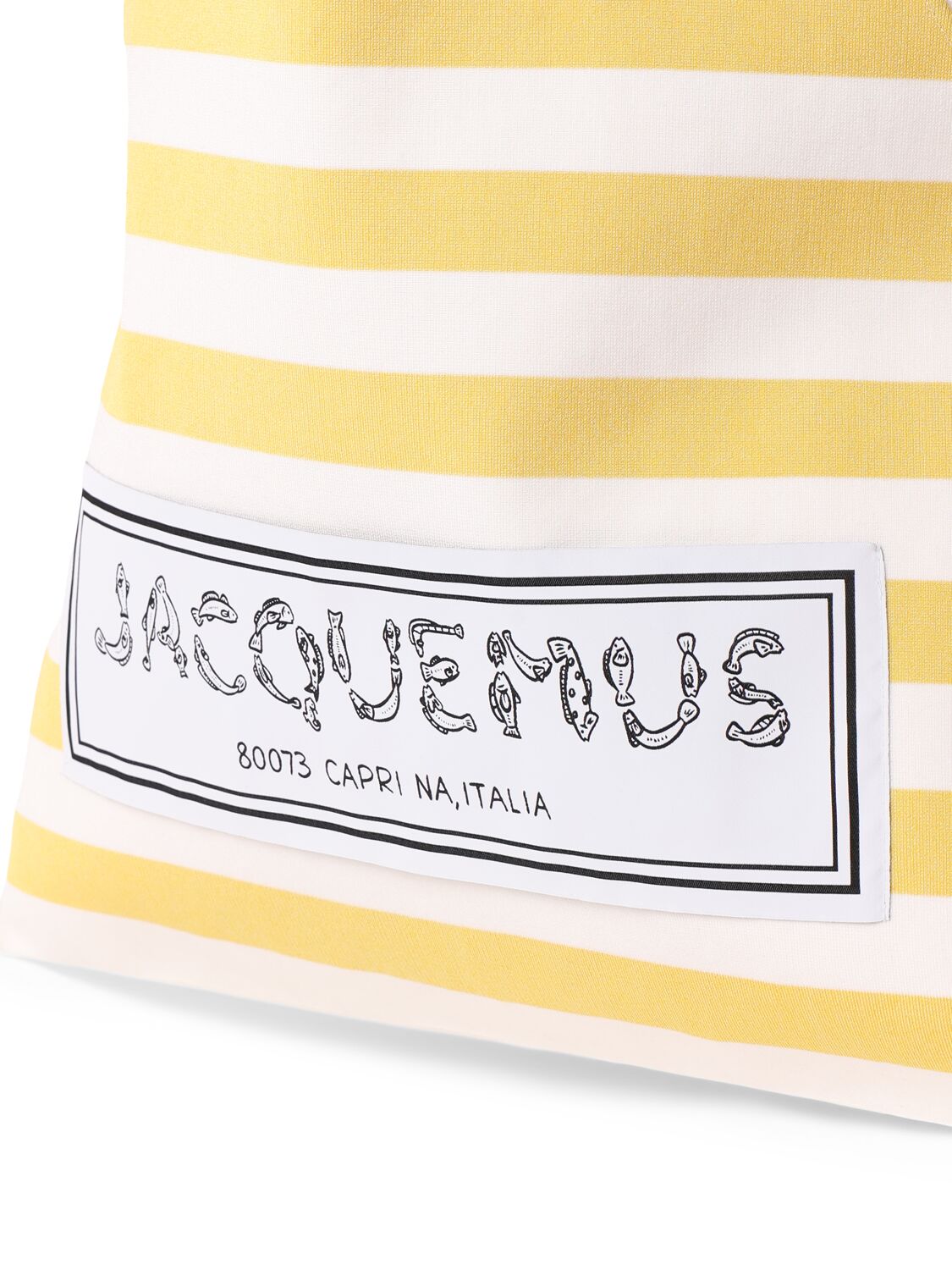 Shop Jacquemus Le Tote Marcel Canvas Bag In Multi/yellow