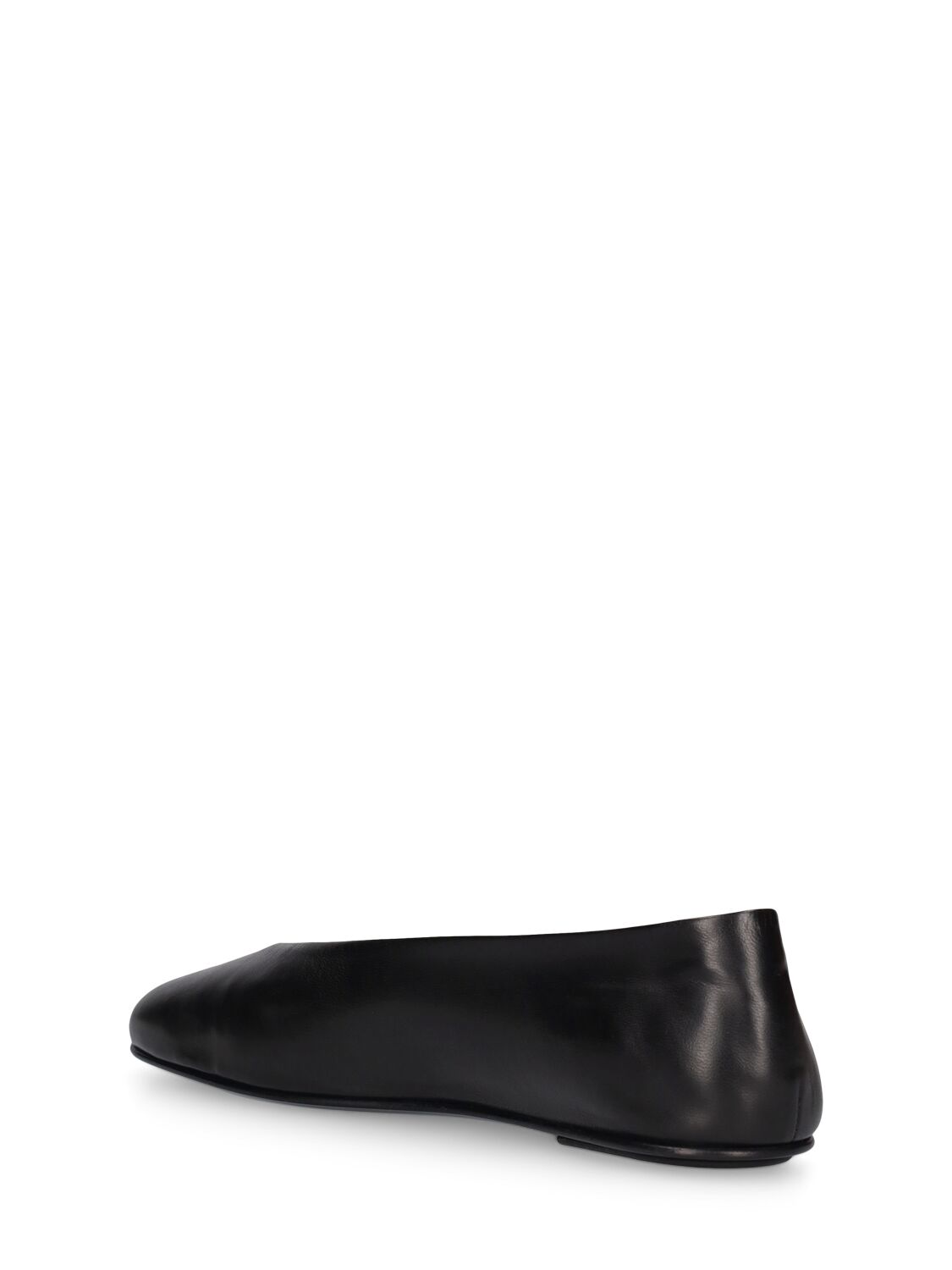 Shop The Row Eva Leather Flat Shoes In Black
