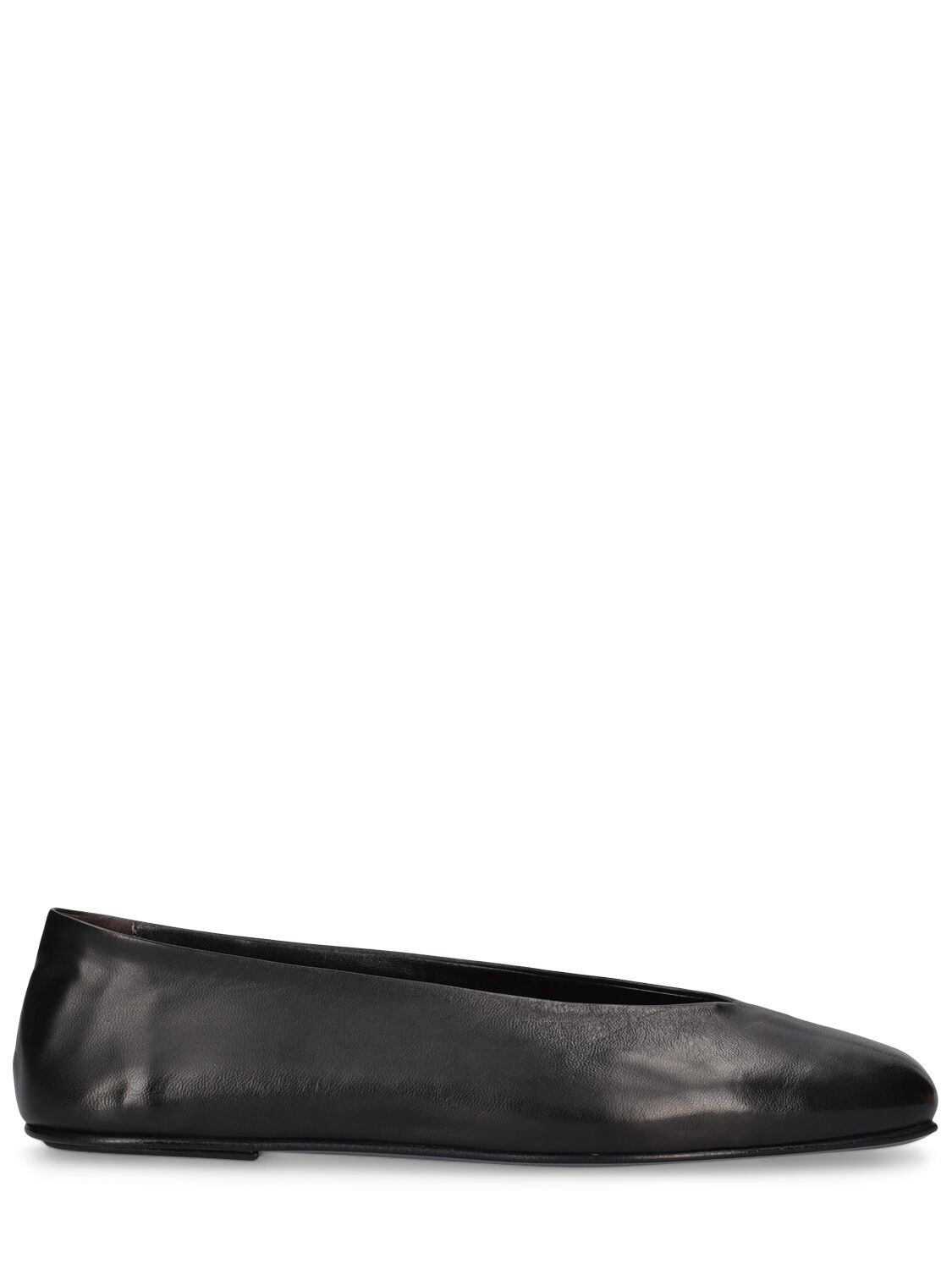Image of Eva Leather Flat Shoes