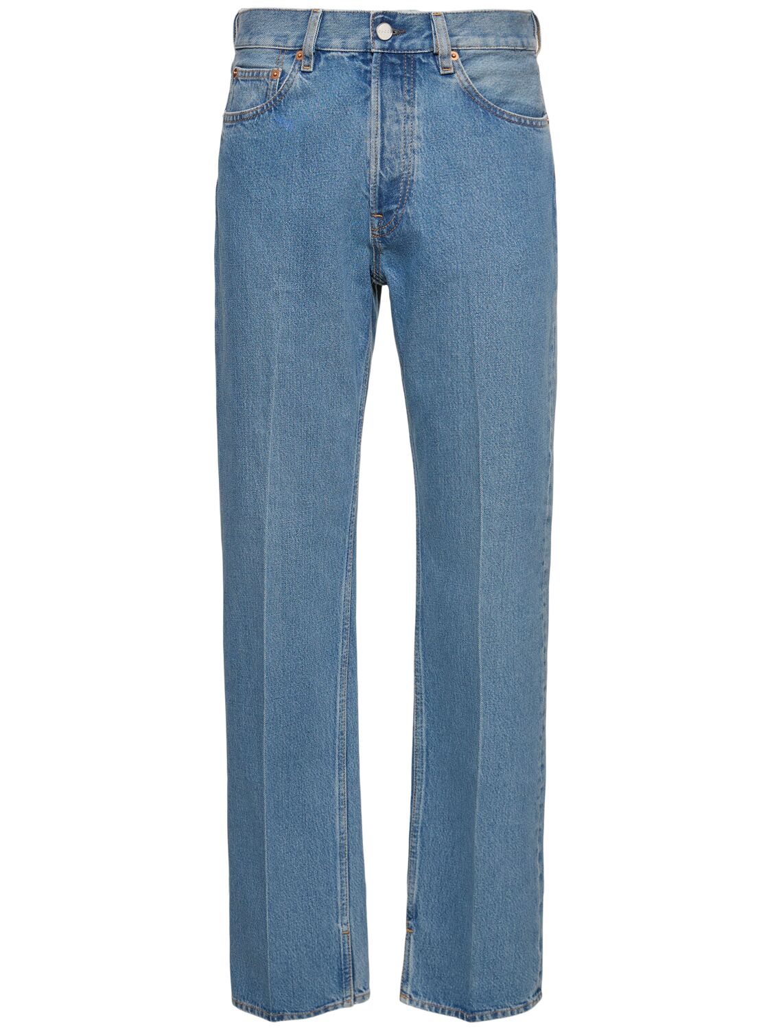 Gucci 90s Cotton Denim Jeans In Blue