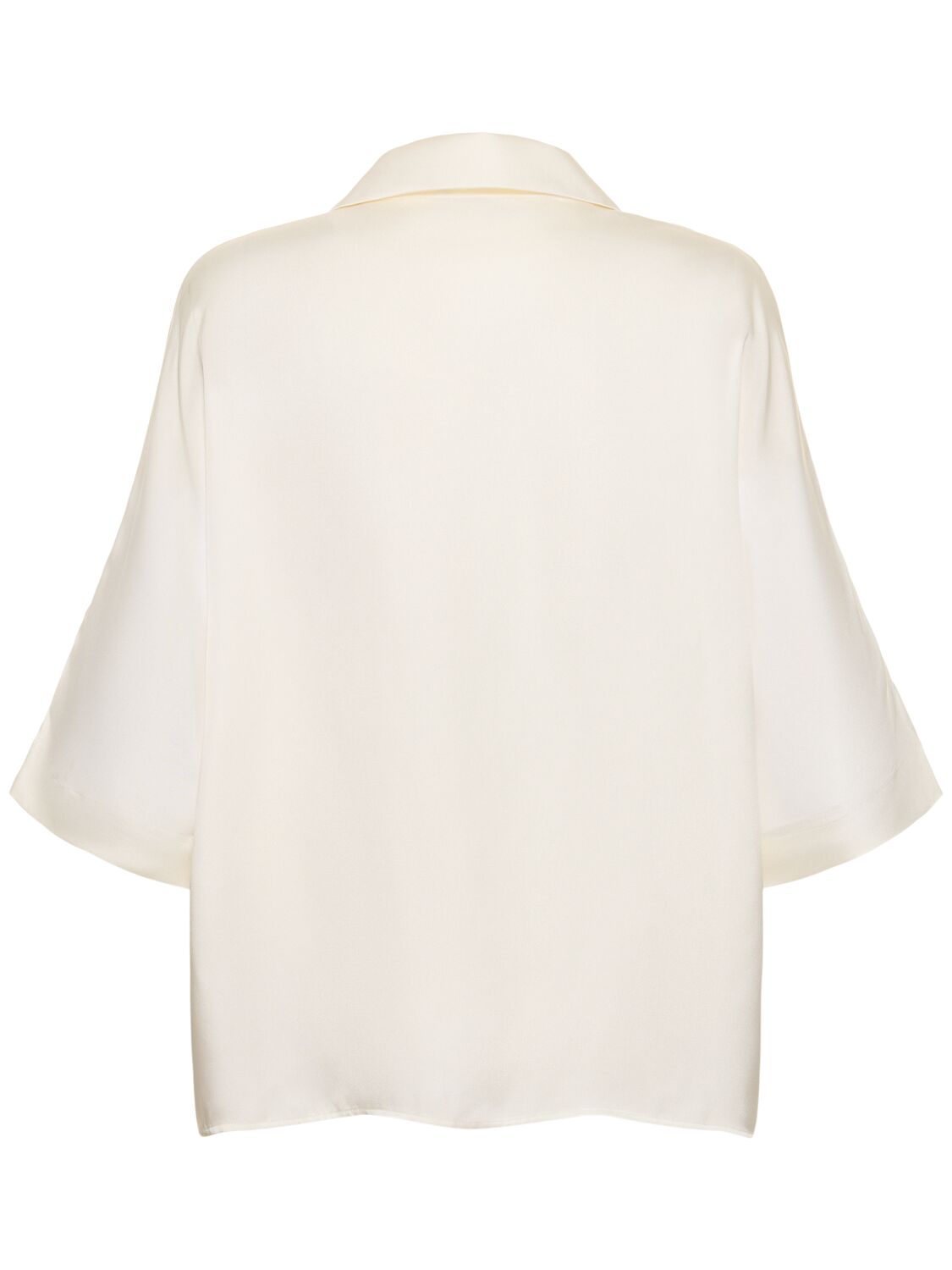 Shop Anine Bing Julia Silk Blend Shirt In White