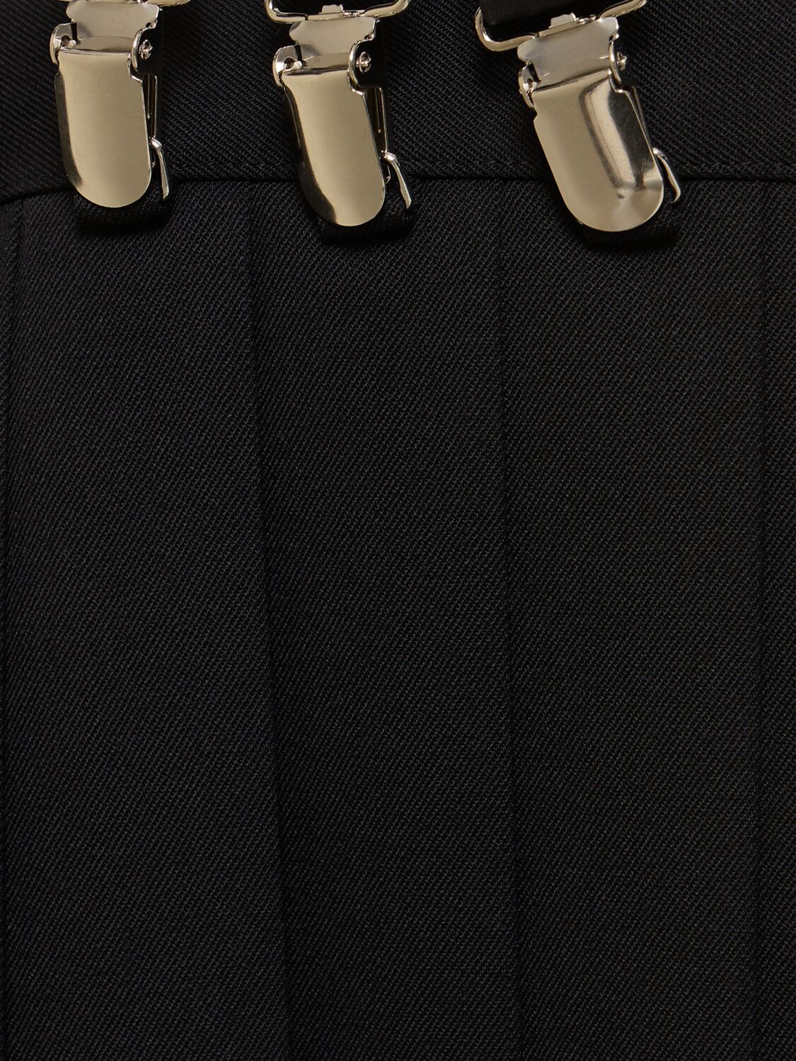 Shop Noir Kei Ninomiya Wool Gabardine Mini Dress W/suspenders In Black