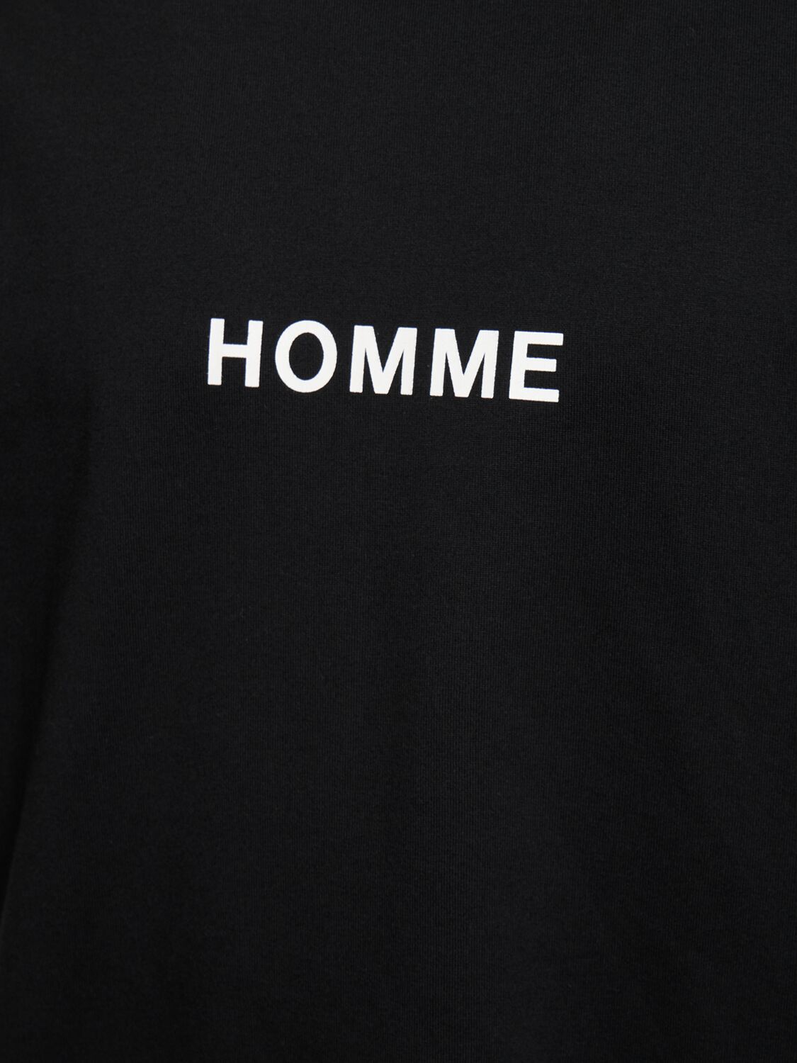 Shop Comme Des Garçons Homme Deux Printed Logo Cotton T-shirt In Black