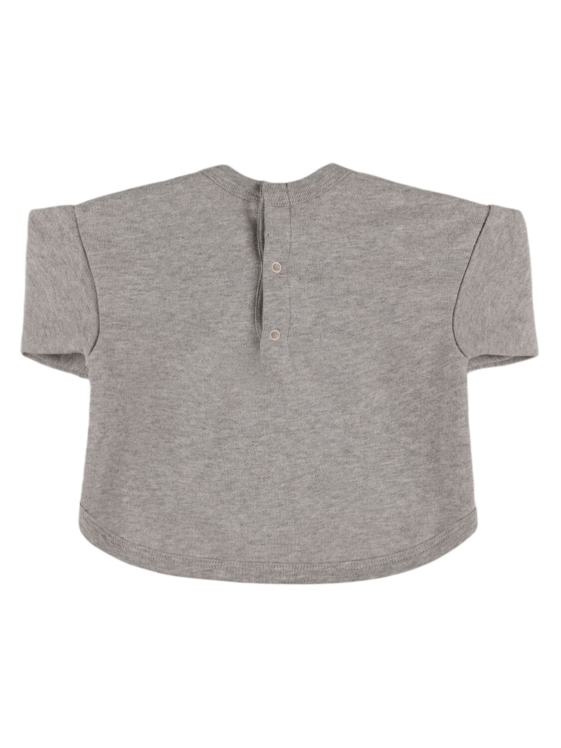 Shop Petit Bateau Printed Cotton Sweatshirt In Grey