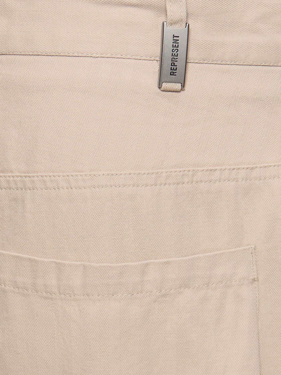Shop Represent Workshop Herringbone Cotton Pants In Cashmere