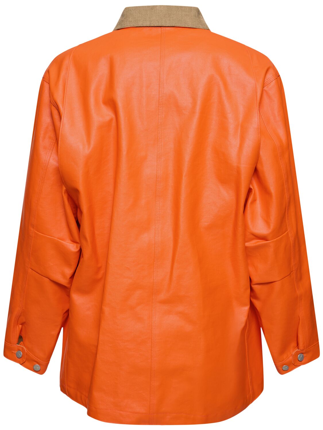 Shop Junya Watanabe Carhartt Logo Cotton Blend Casual Jacket In Orange