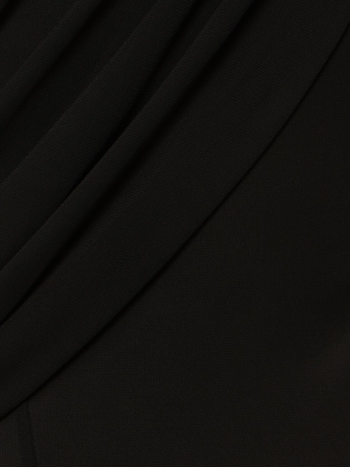 Shop Andreädamo Draped Viscose Jersey Mini Dress In Black
