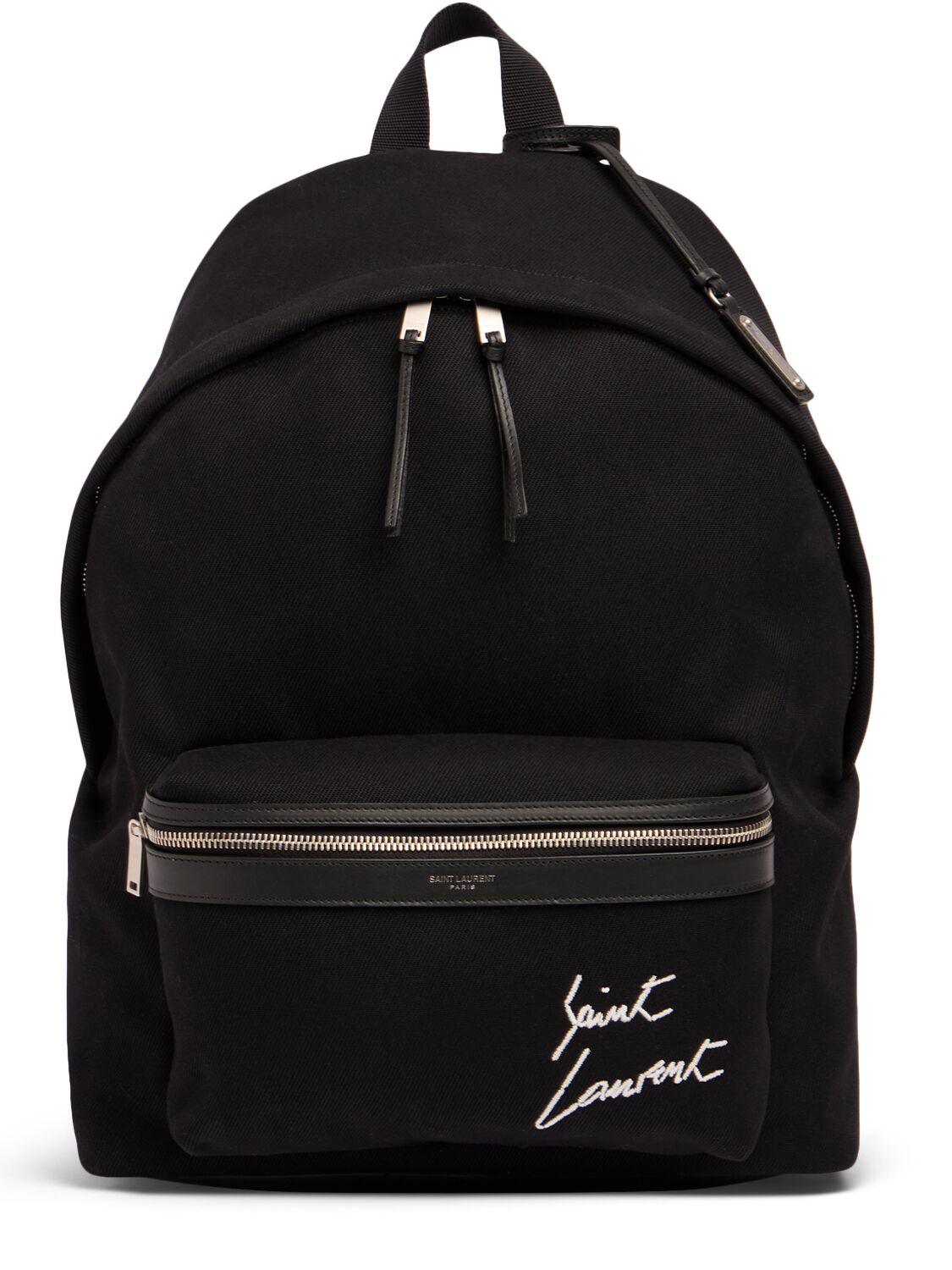Embroidered Detail Canvas Backpack