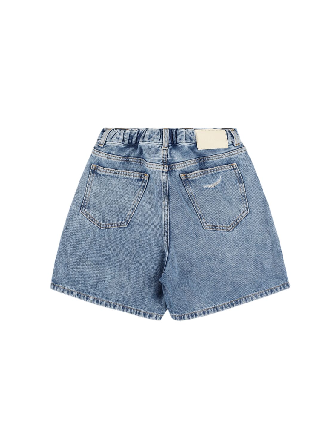 Shop Mm6 Maison Margiela Cotton Denim Shorts In Blue