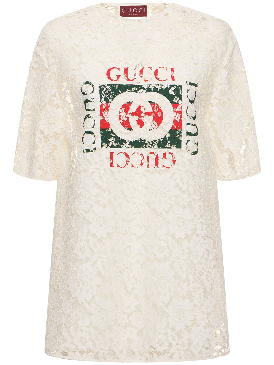 Image of Silk Blend Lace T-shirt