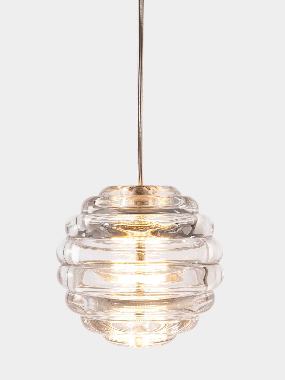 Shop Tom Dixon Press Pendant Mini Sphere Lamp In Transparent