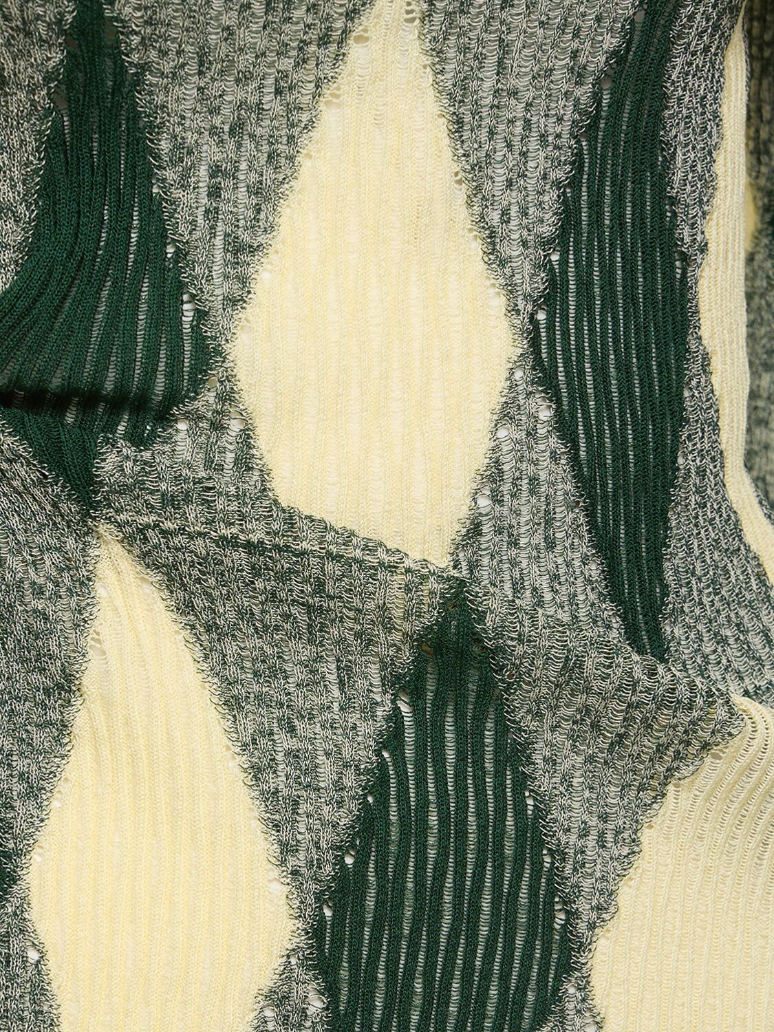 Shop Burberry Cotton & Silk Knit Sweater In Beige,green