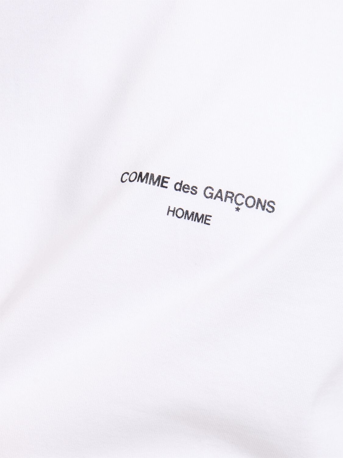 Shop Comme Des Garçons Homme Deux Printed Logo Cotton T-shirt In White