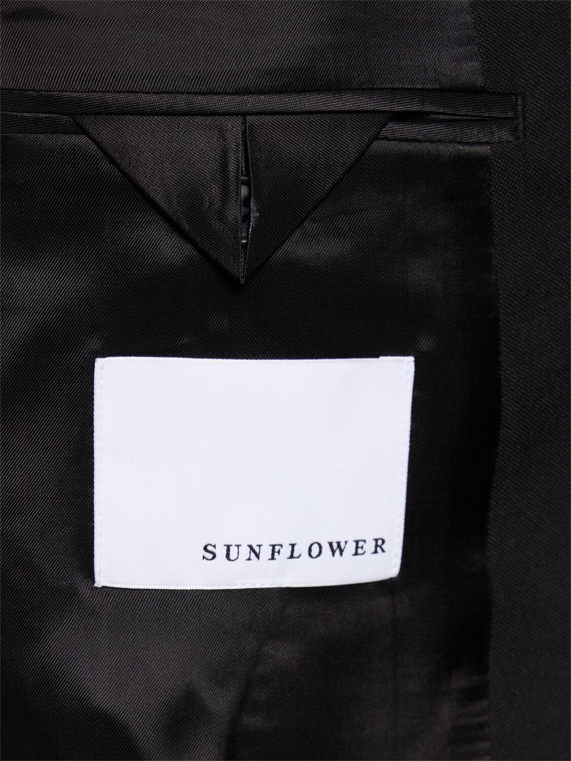 Shop Sunflower Double Breasted Wool Blazer In Black