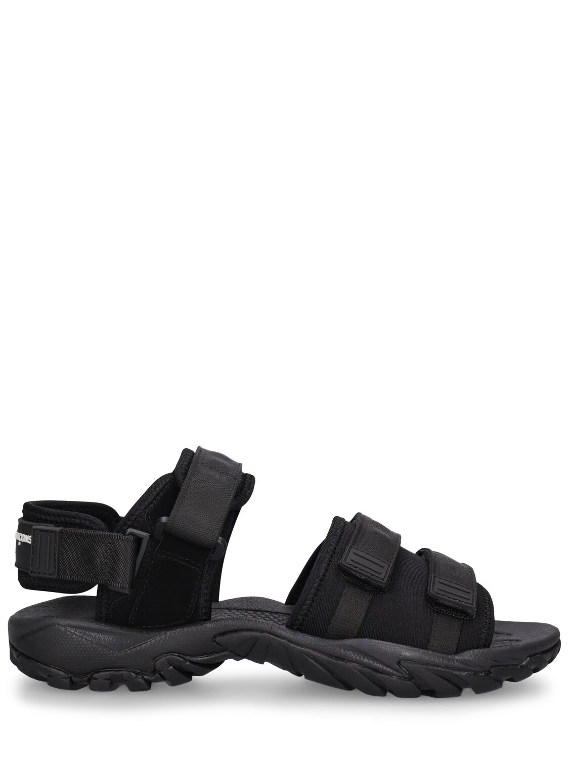 Comme Des Garçons Homme Deux Logo-appliqué Touch-strap Sandals In Black