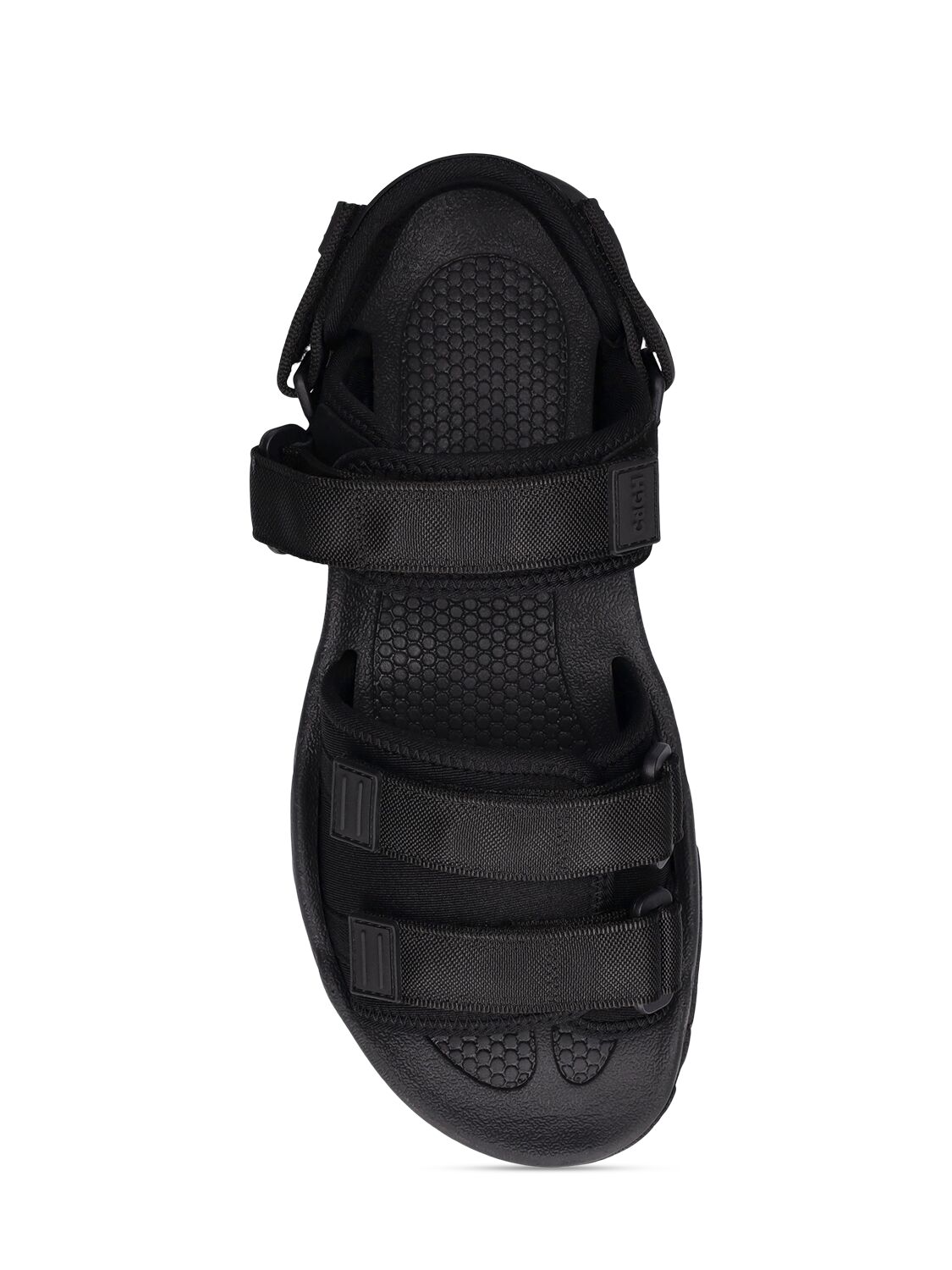 Shop Comme Des Garçons Homme Deux Nylon Tape Neoprene Sandals In Black