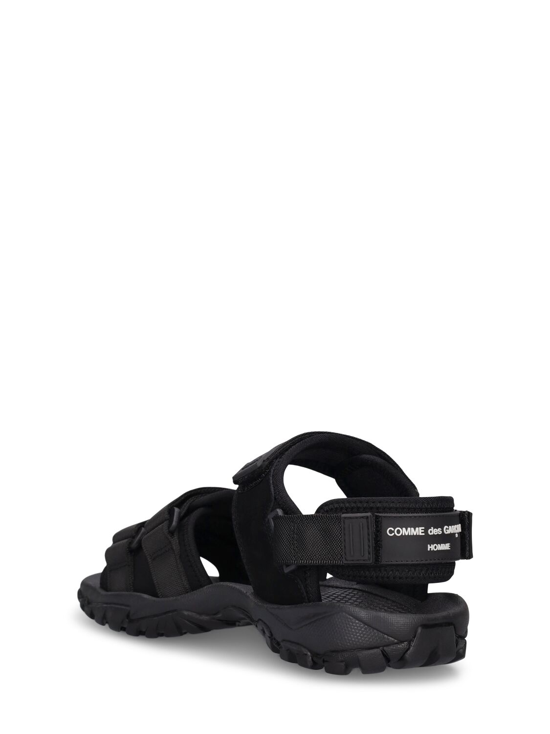 Shop Comme Des Garçons Homme Deux Nylon Tape Neoprene Sandals In Black