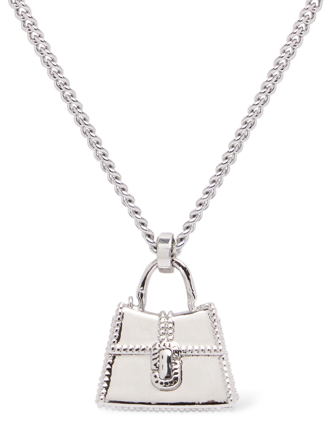 Marc Jacobs St Marc Cubic Zirconia Pendant Necklace In 실버
