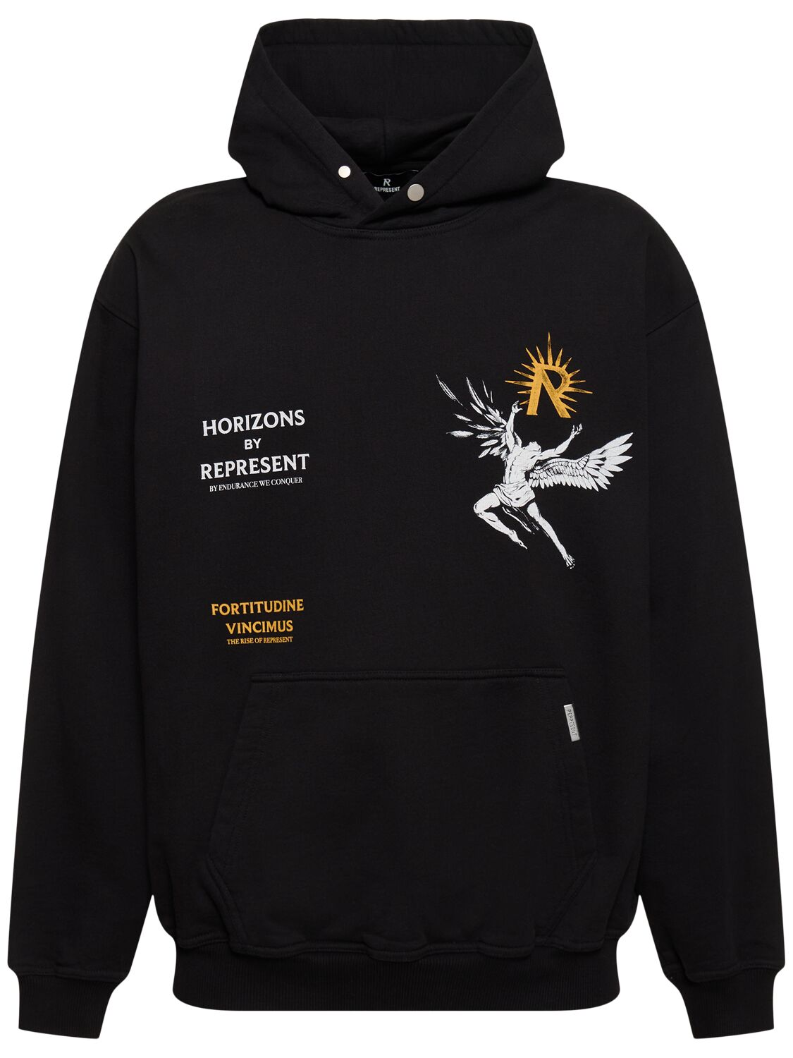 Shop Represent Icarus Hoodie In Jet Black