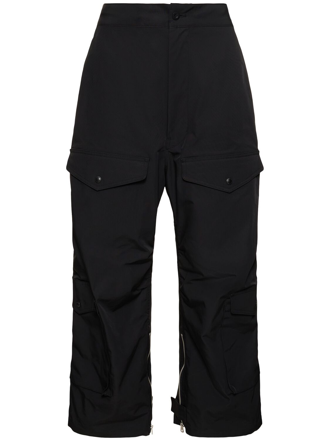 Junya Watanabe Multi-pocket Oxford Pants In Black