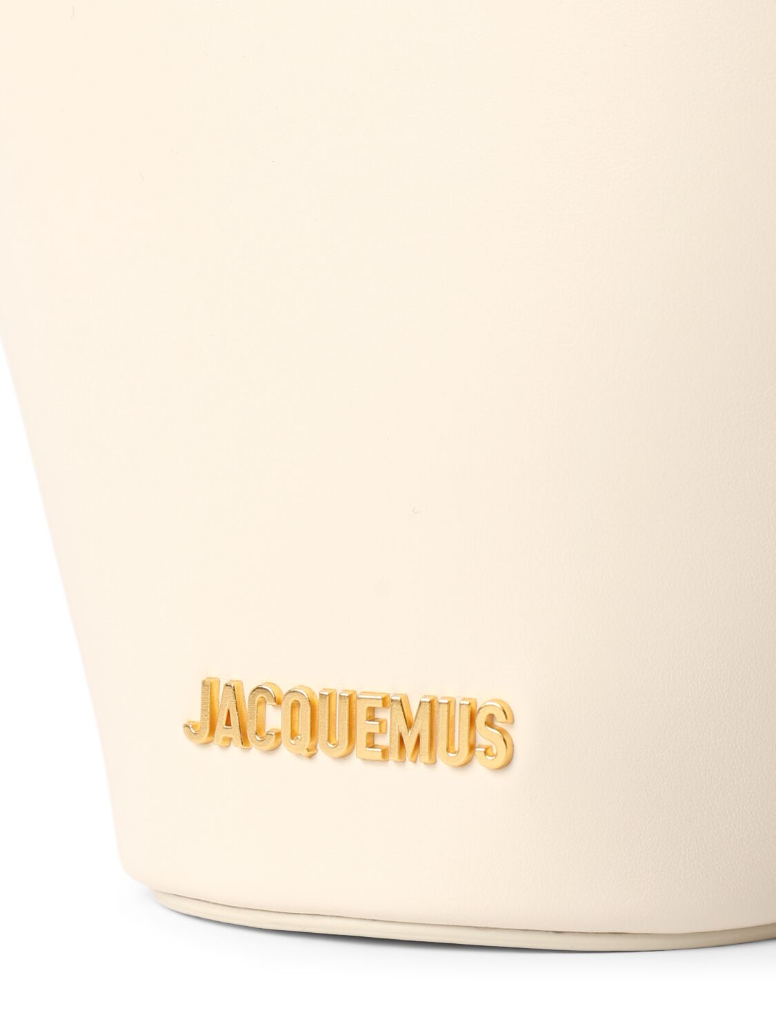 Shop Jacquemus Le Petit Bambola Leather Top Handle Bag In Light Ivory