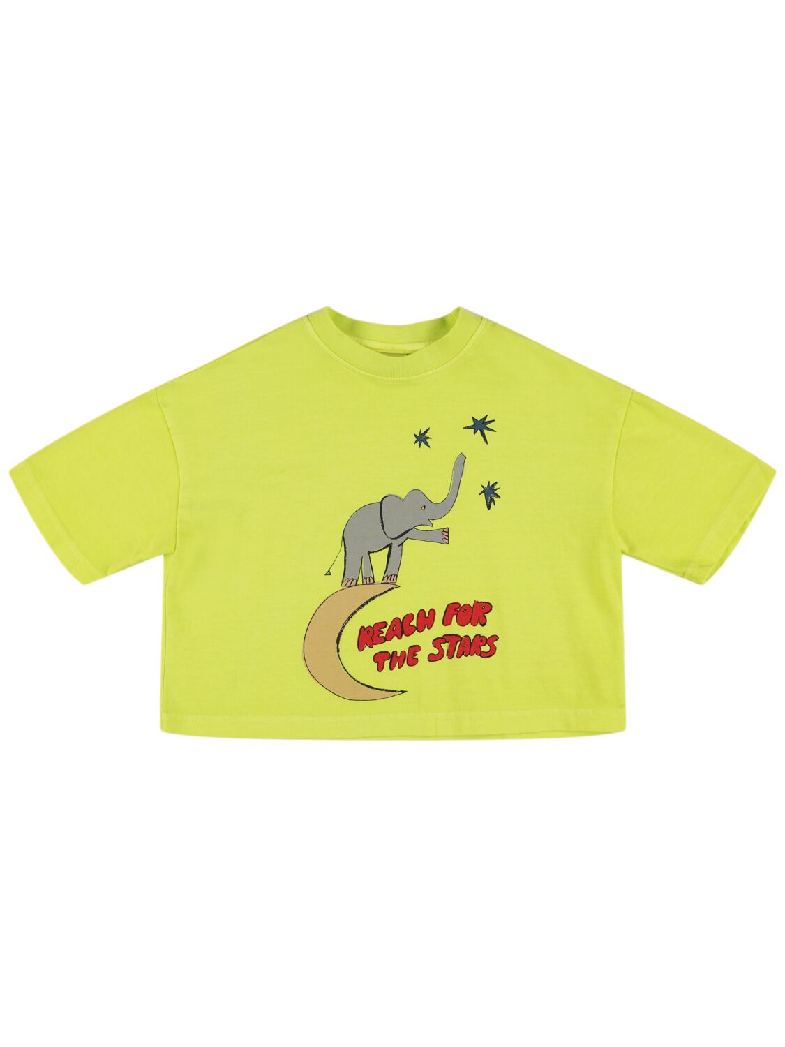 Jellymallow Kids' Cotton Crewneck Sweatshirt In Yellow