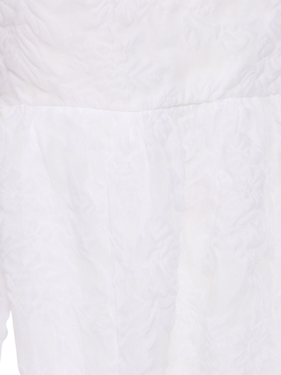Shop Cecilie Bahnsen Gina Matelassé Mini Dress W/bow In White