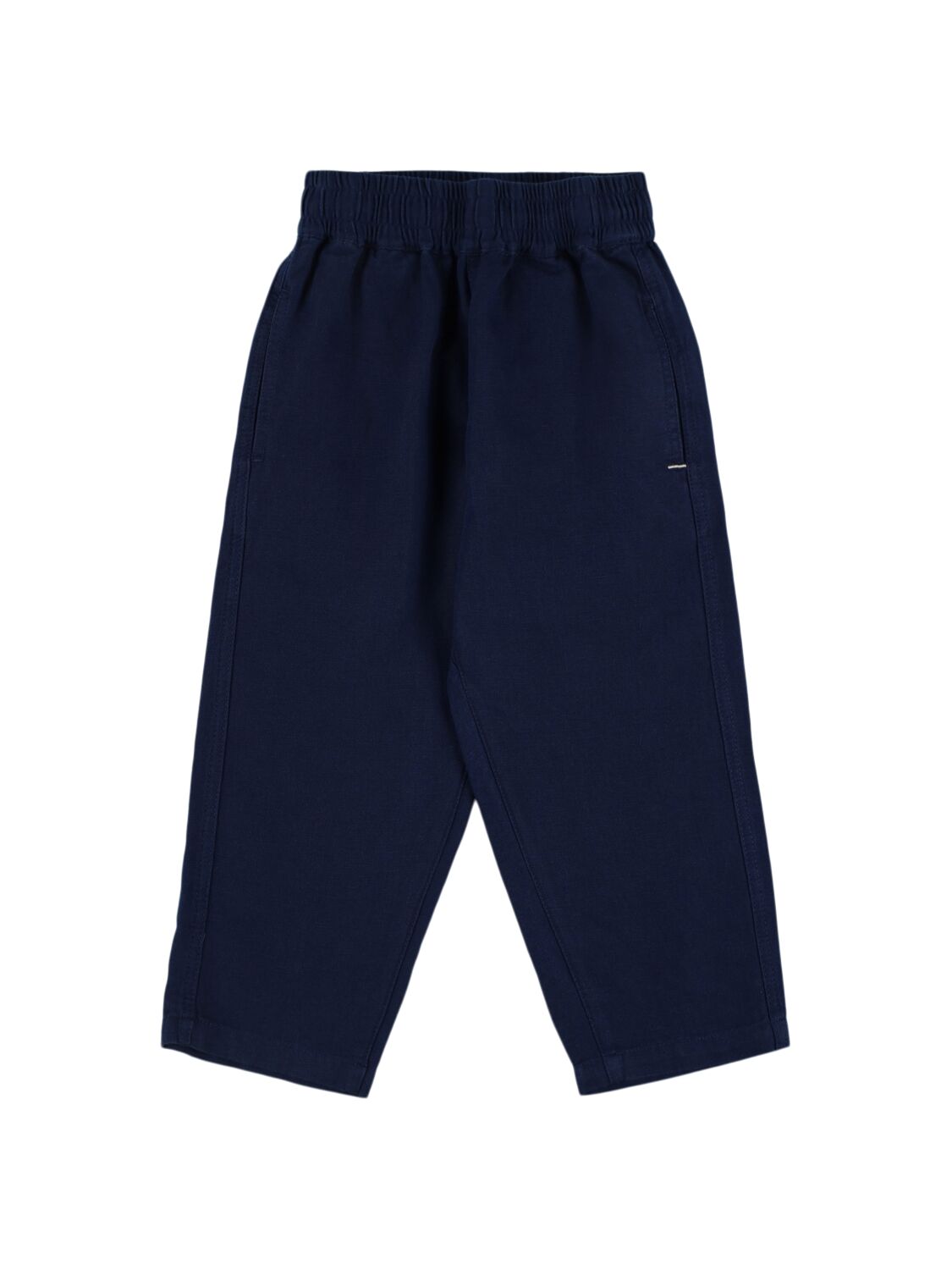 Molo Kids' Cotton & Linen Pants In Navy