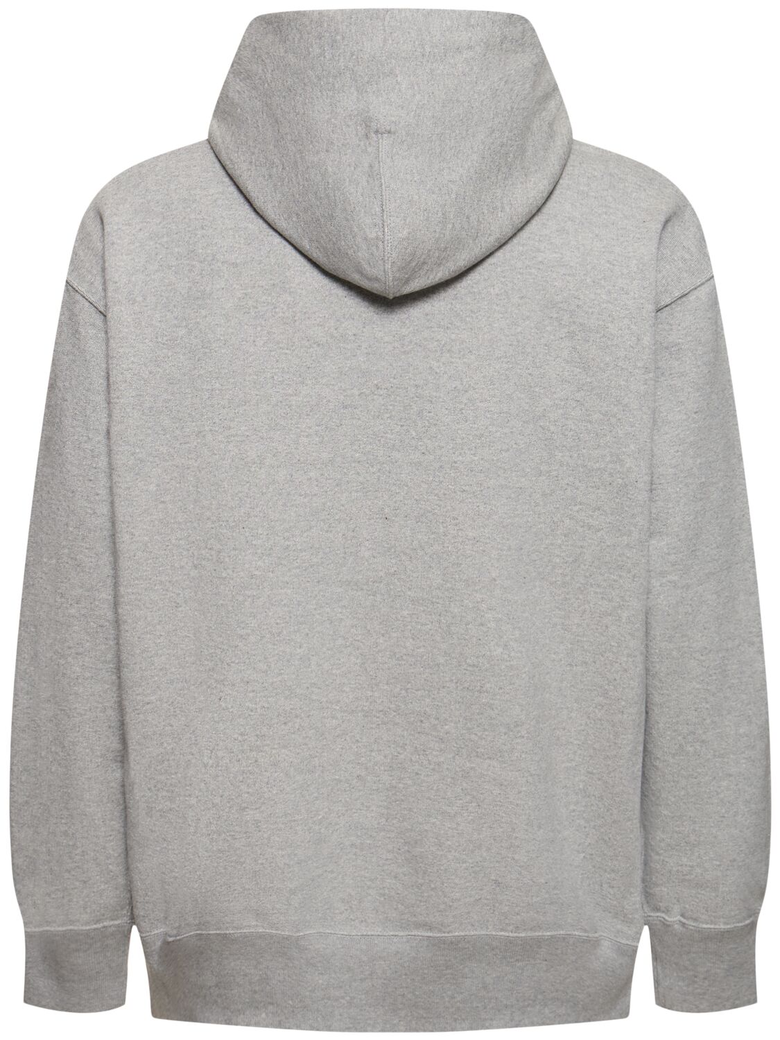 Shop Comme Des Garçons Homme Deux Printed Logo Cotton Hoodie In Grey