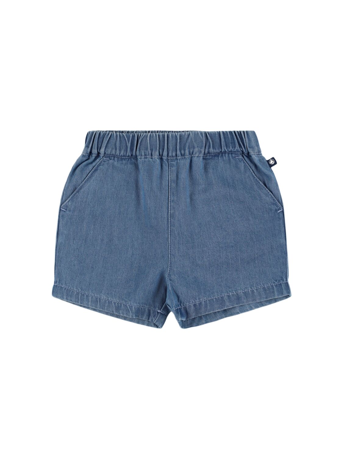 Petit Bateau Kids' Cotton Denim Shorts In Blue