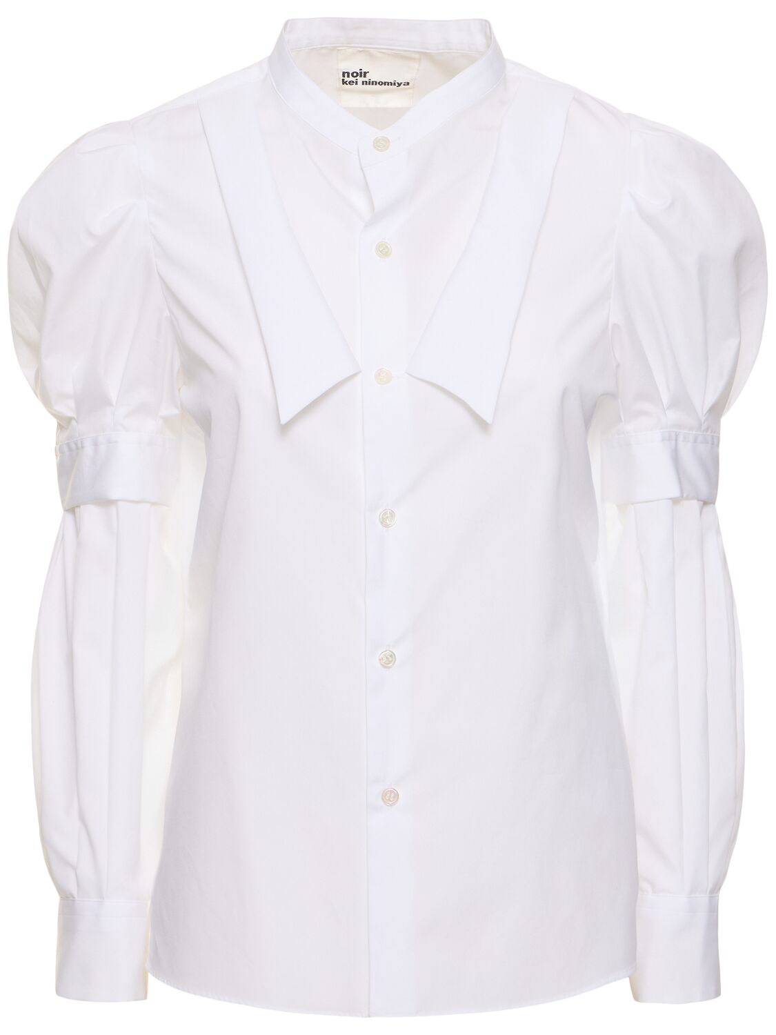 Noir Kei Ninomiya Long-sleeve Cotton Shirt In White