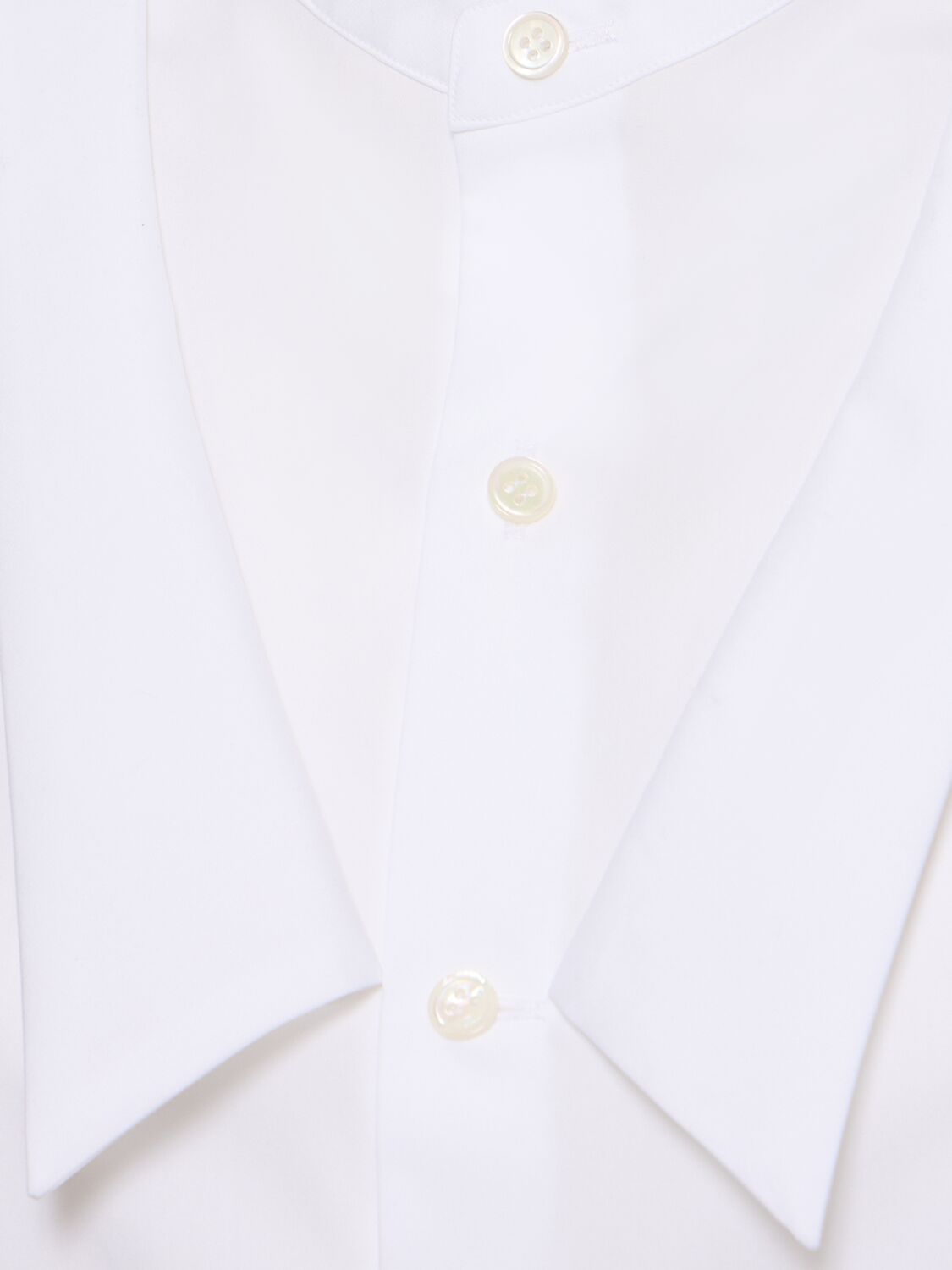 Shop Noir Kei Ninomiya Broad Double Collar Cotton Shirt In White
