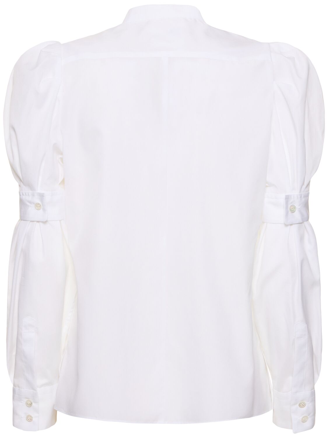 Shop Noir Kei Ninomiya Broad Double Collar Cotton Shirt In White