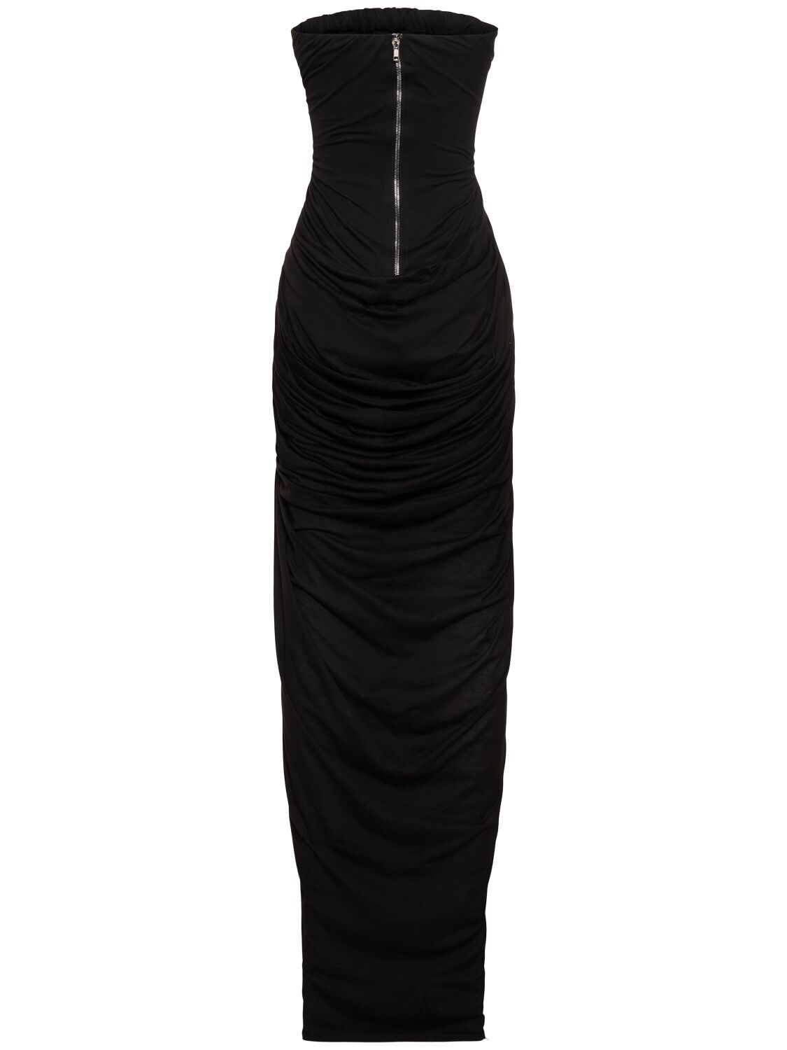 Shop Rick Owens Radiance Cotton Bustier Dress In Black