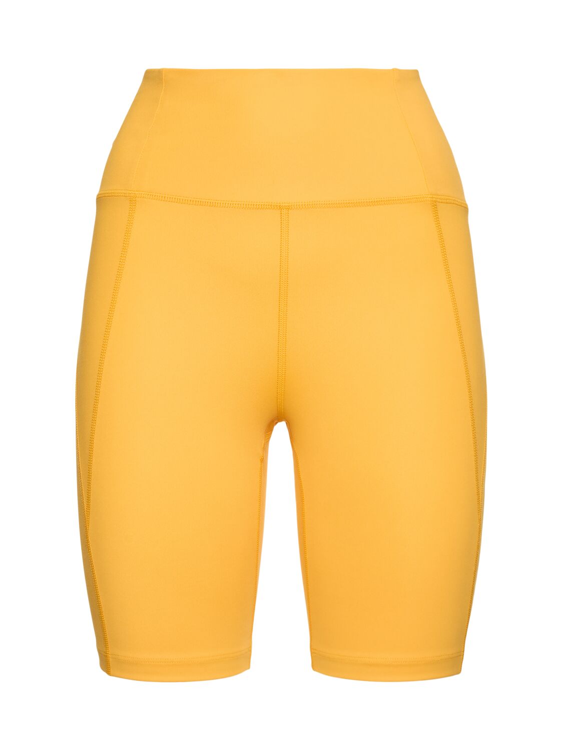 Girlfriend Collective High Rise Stretch Tech Running Shorts In Yellow