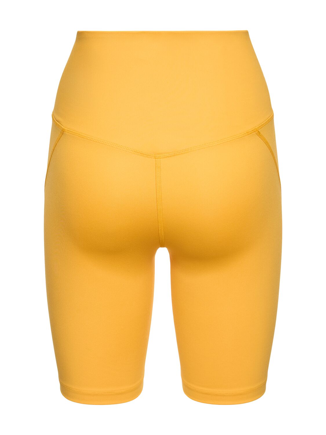 Shop Girlfriend Collective High Rise Stretch Tech Running Shorts In Yellow