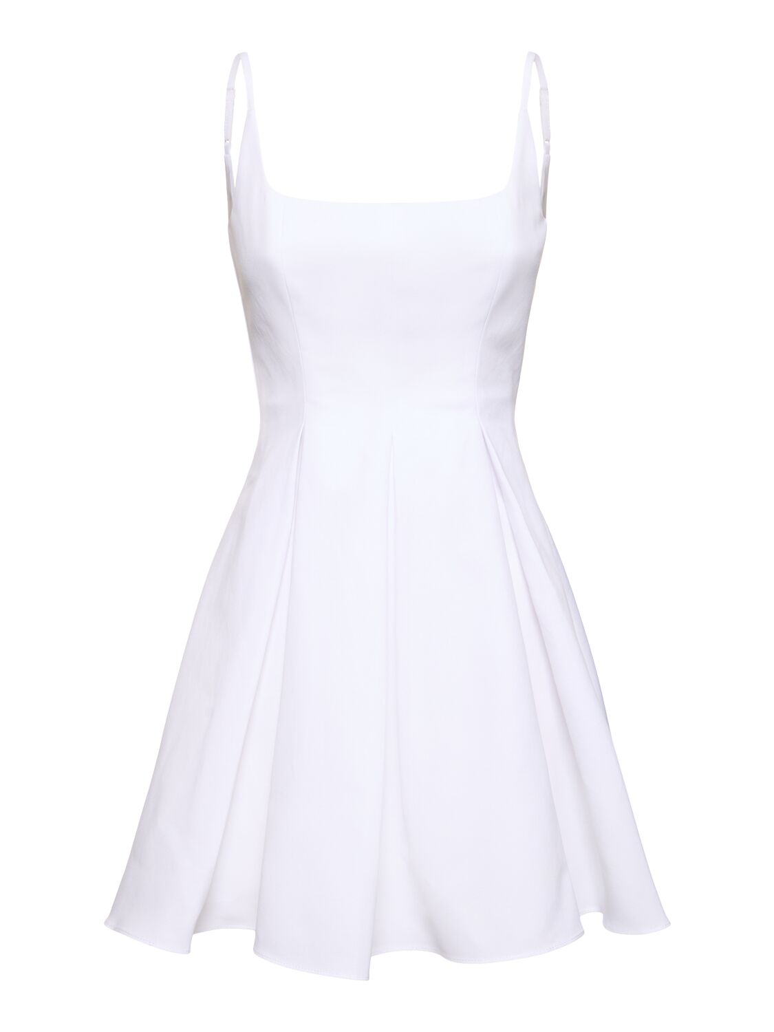 Staud Joli Cotton Blend Mini Dress In White