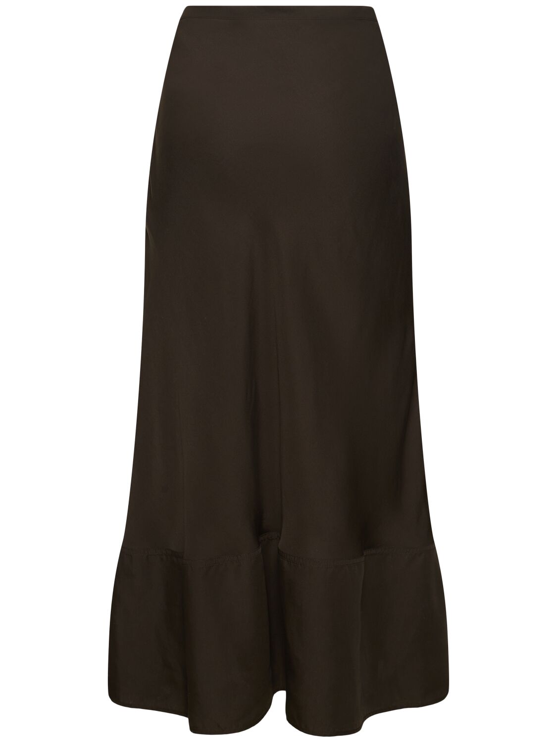 Shop Lemaire Bias Cut Long Skirt In Brown