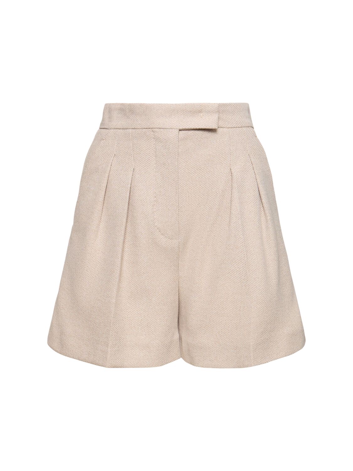 Image of Jessica Pleated Cotton Jersey Shorts