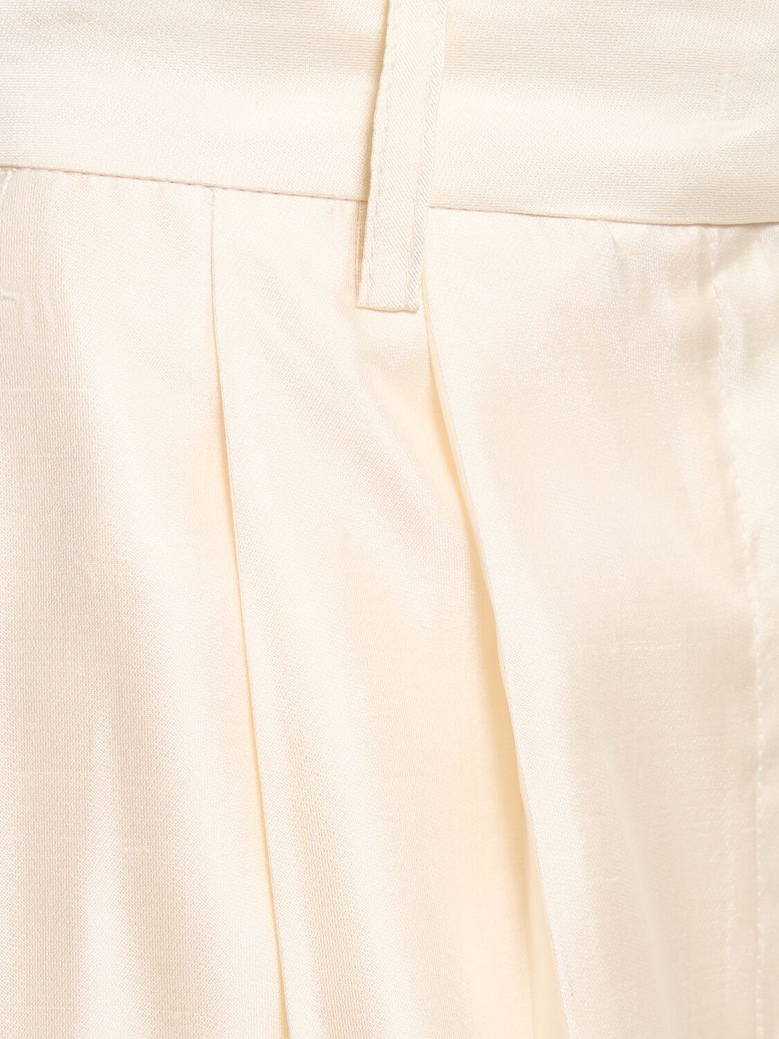 Shop Staud Luisa Wide Leg Silk Pants In White