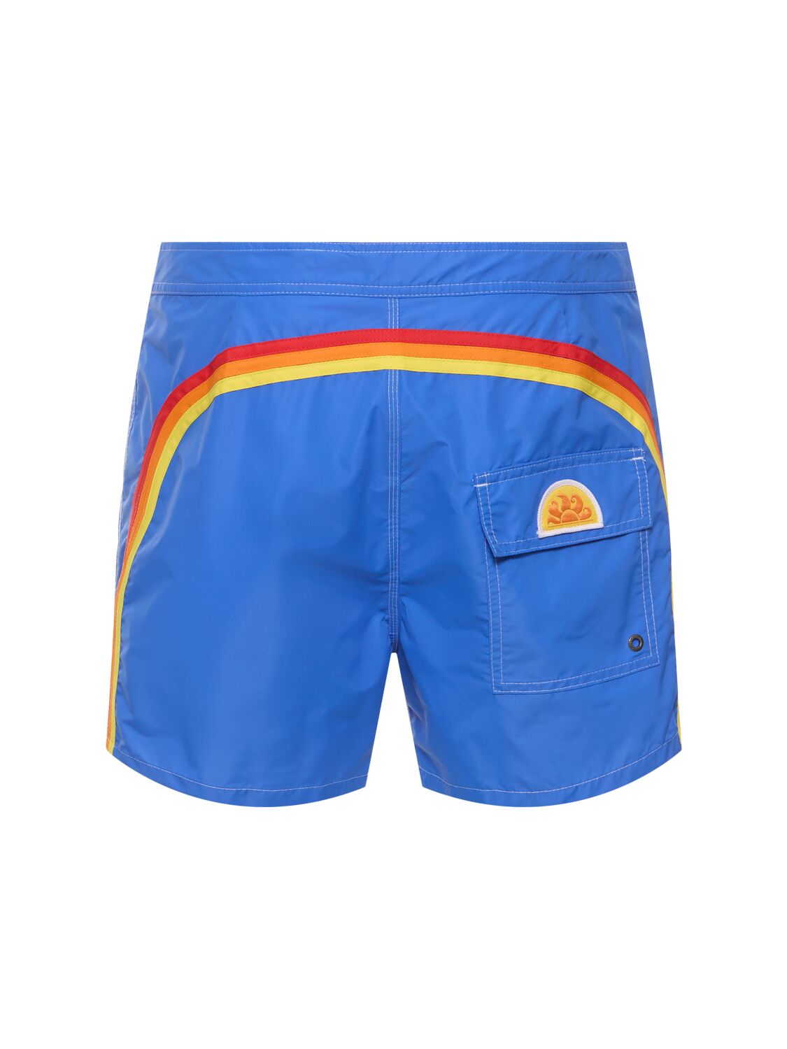 Shop Sundek Fixed Waist Nylon Swim Shorts In 블루