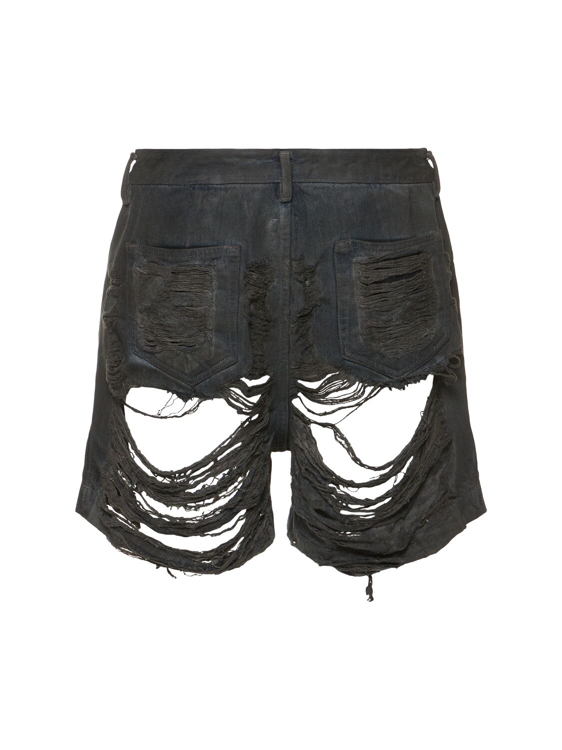Shop Rick Owens Drkshdw Geth Distressed Shorts In Dark Dust