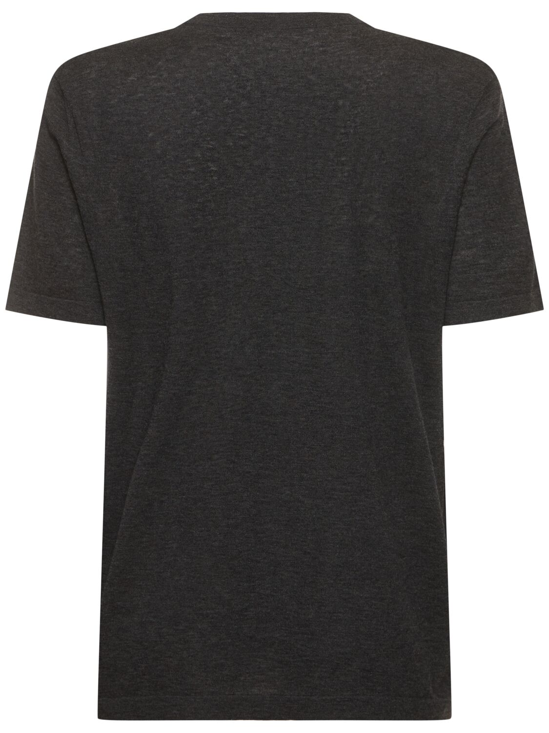 Shop The Row Fayola Embroidered Jersey T-shirt In Dark Grey