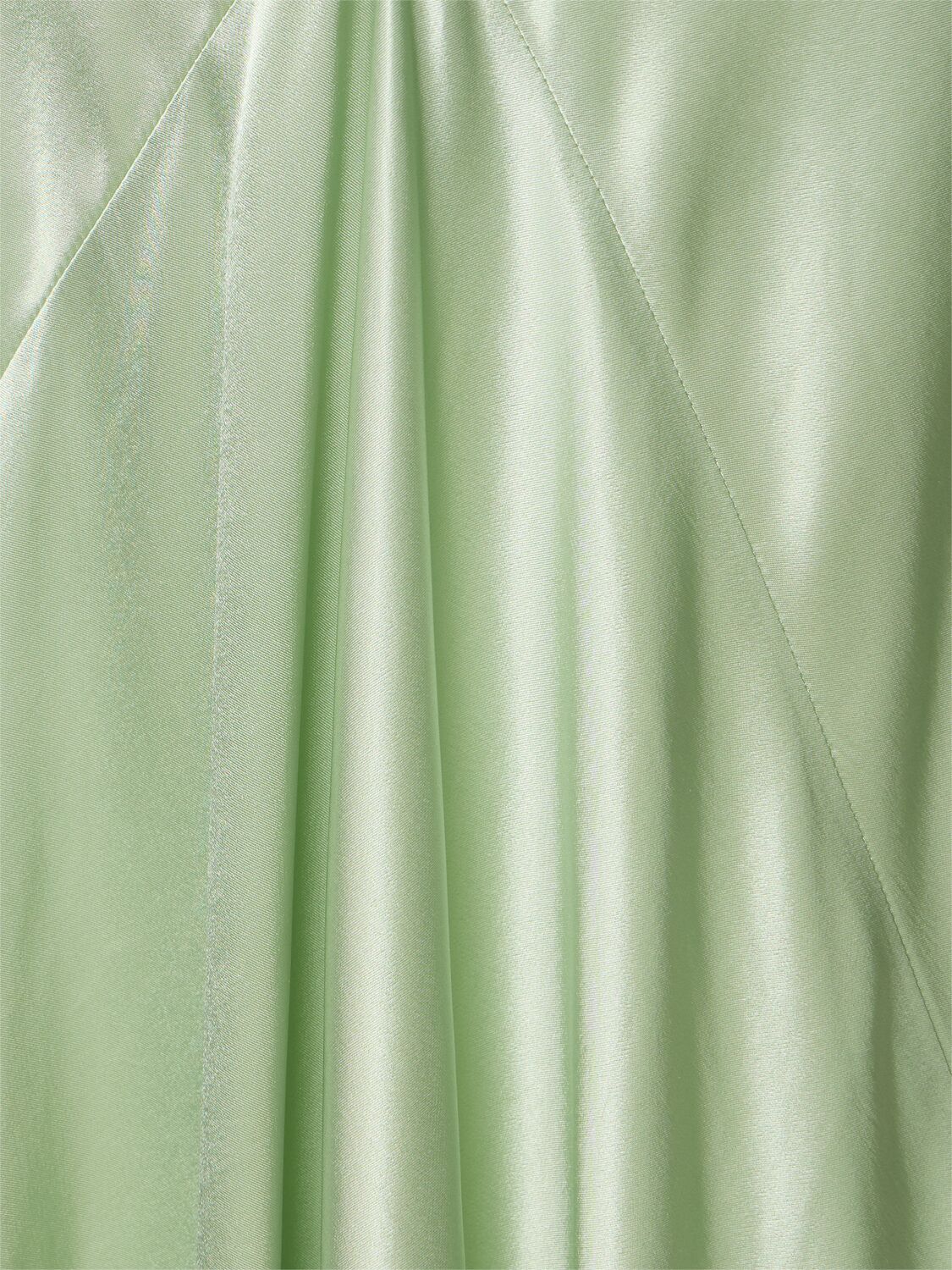 Shop Victoria Beckham Maxi Viscose Cami Long Dress In Green