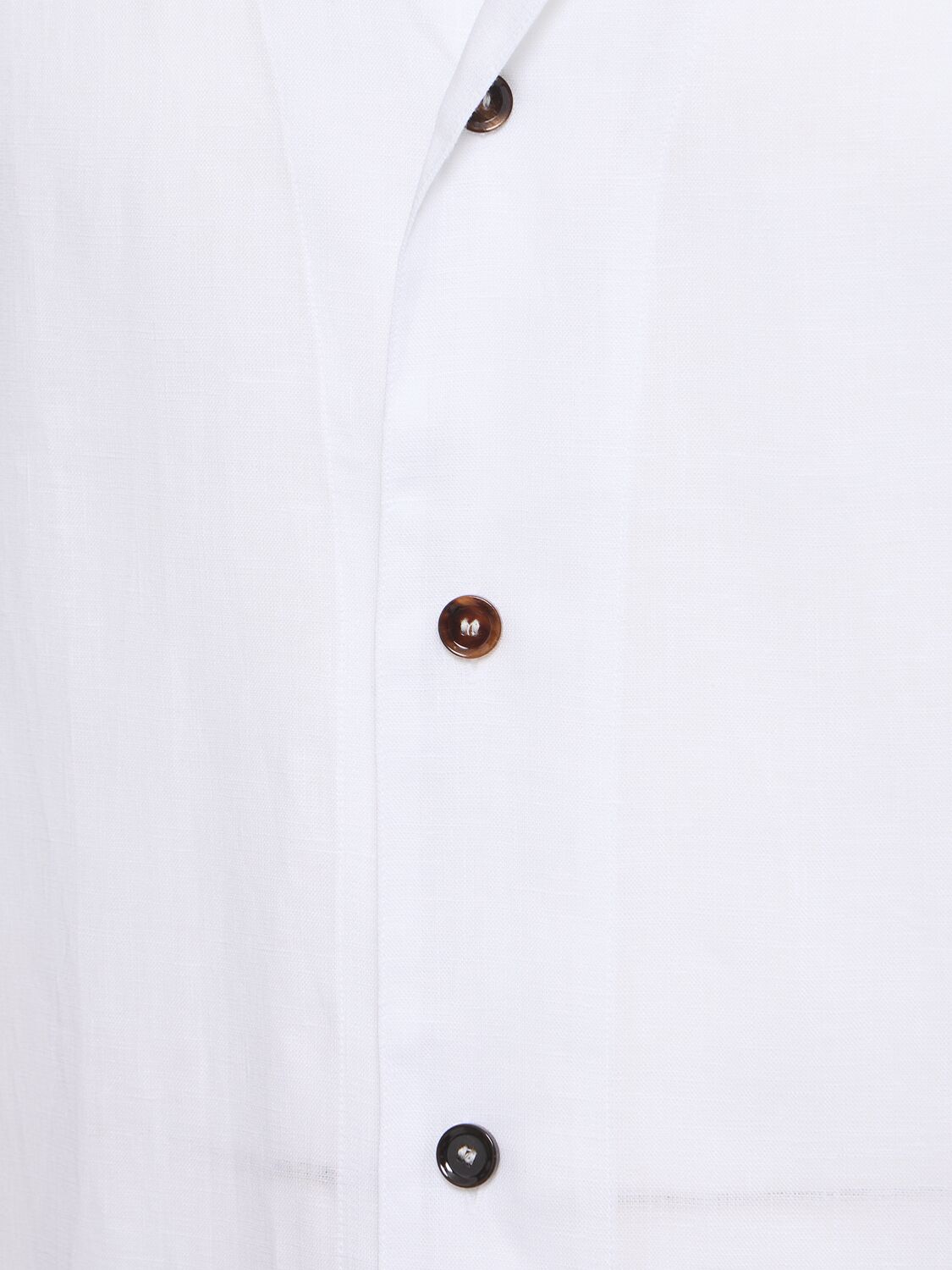 Shop Brioni Short Sleeve Linen Shirt In White